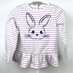 Gymboree Top Girls 4 New Long Sleeve Ruffle Rabbit
